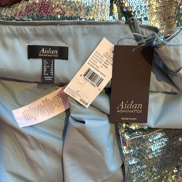 Aidan By Aidan Mattox
Spaghetti-Strap Sequin Wrap Cocktail Dress Size 8 - Picture 13 of 13